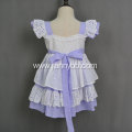 Wholesale lovely hand embroidery swiss dots girl dress